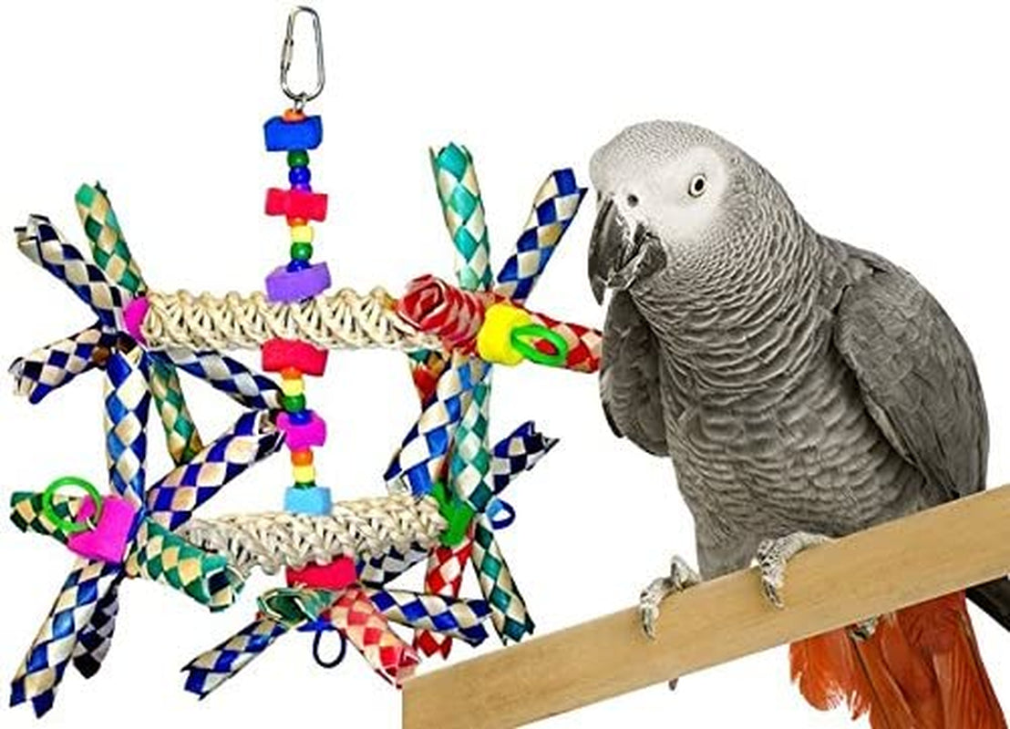 Double Helix 11" High by 9" Wide Parrot Toy, Amazon, African Grey, Conure, and Similar Sized Birds