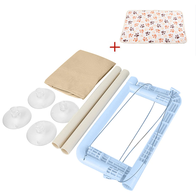 Cat Hammock Hanging Cat Bed Window Pet Bed for Cats Small Dogs Sunny Window Seat Mount with Blanket Bearing 20Kg Pet Accessories