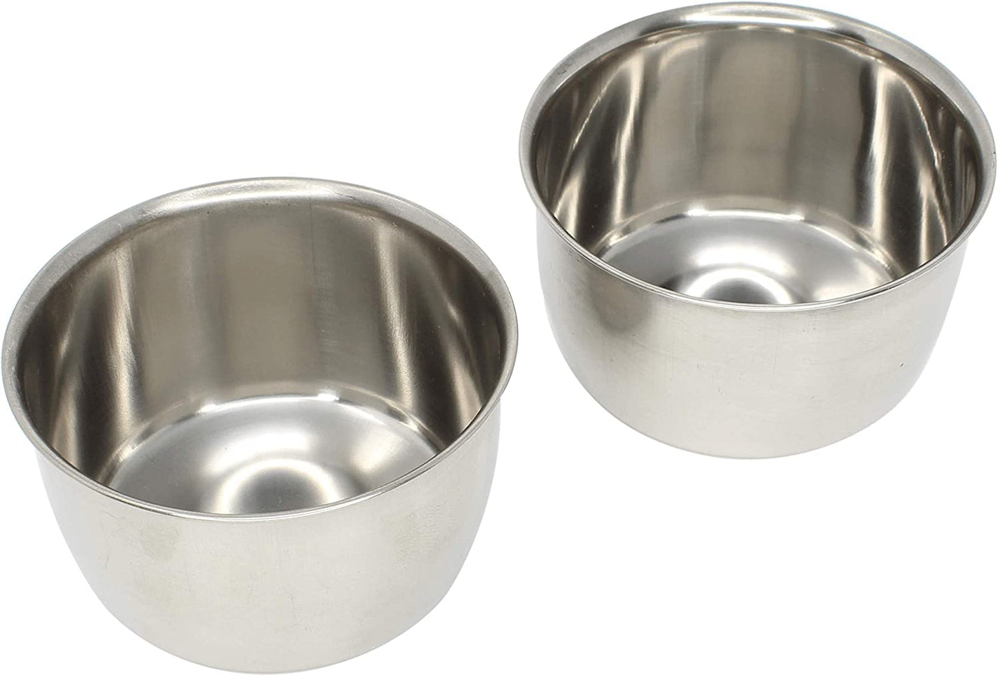 5Oz Stainless Steel Hook Cup 2 pack Durable Sturdy Reflective Liquid Water Budgie Parrot Parrotlet