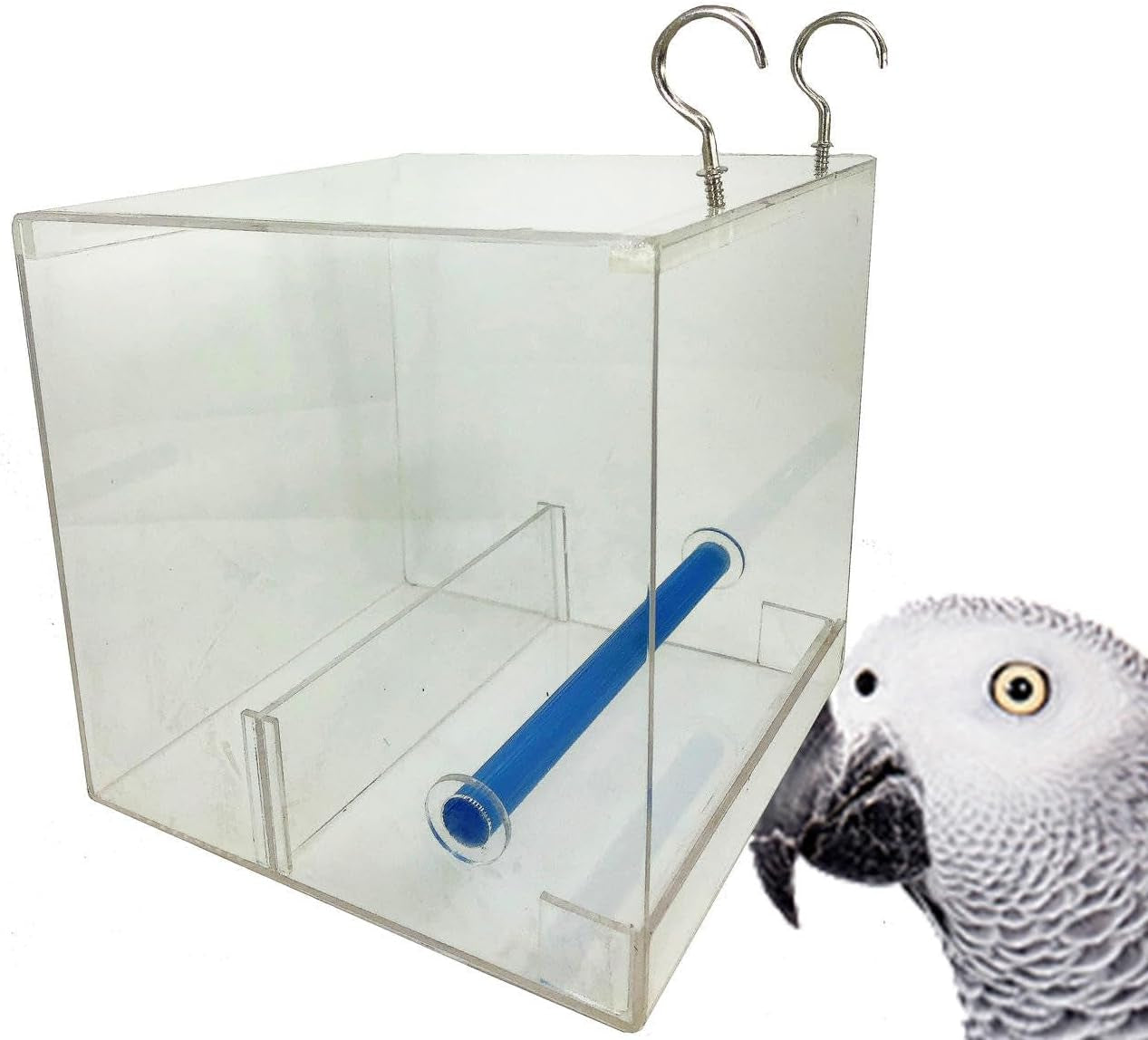 Large Small Tweeky Clean Seed Bird Feeder Durable Plastic Hanging Parrot Quaker Dove