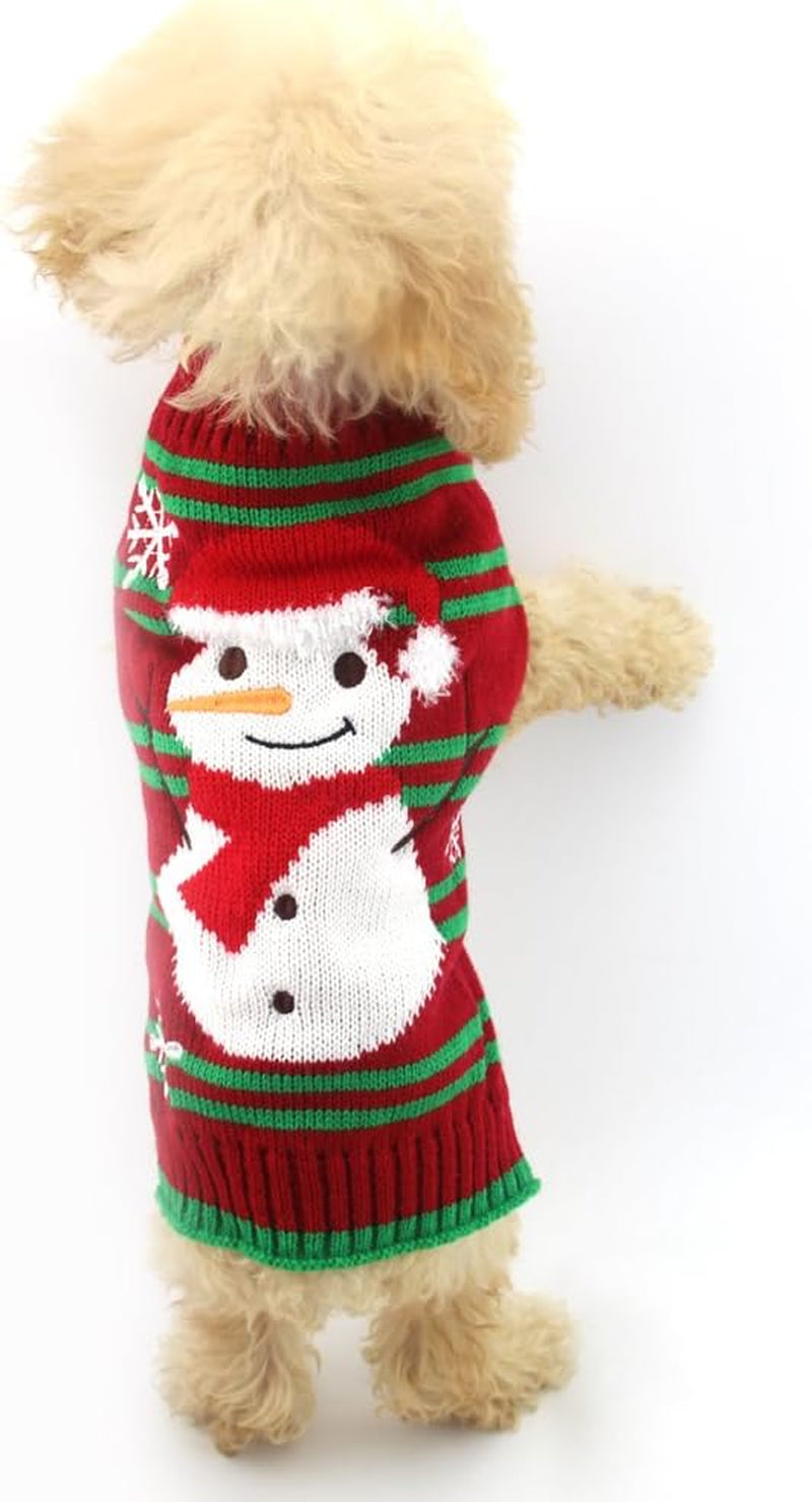 Dog Ugly Christmas Sweater Xmas Sweater Dog Christmas Snowman Sweater Cat Ugly Christmas Sweater for Cat Dog(Snowman, S)
