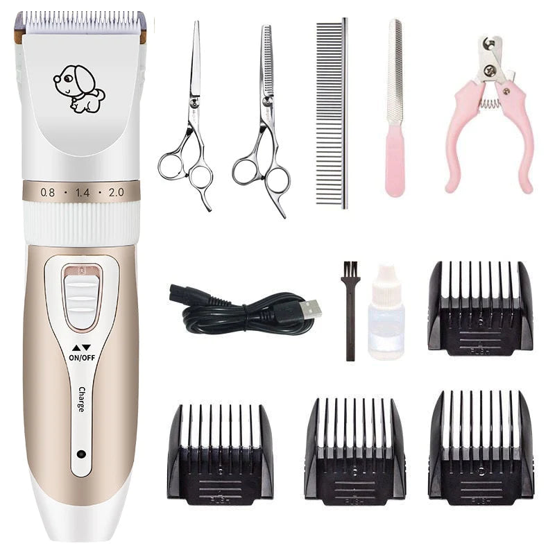 Dog Clipper Dog Hair Clippers Grooming (Pet/Cat/Dog/Rabbit) Haircut Trimmer Shaver Set Pets Cordless Rechargeable Professional
