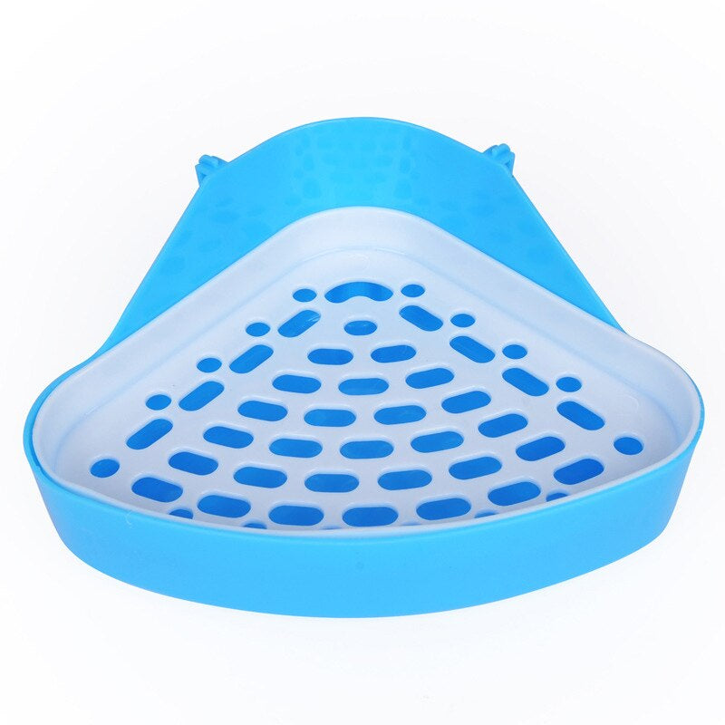 Practical Pet Cat Rabbit Pee Toilet Small Animals Hamster Guinea Pig Litter Tray Corner Pet Training Tray Free Shipping