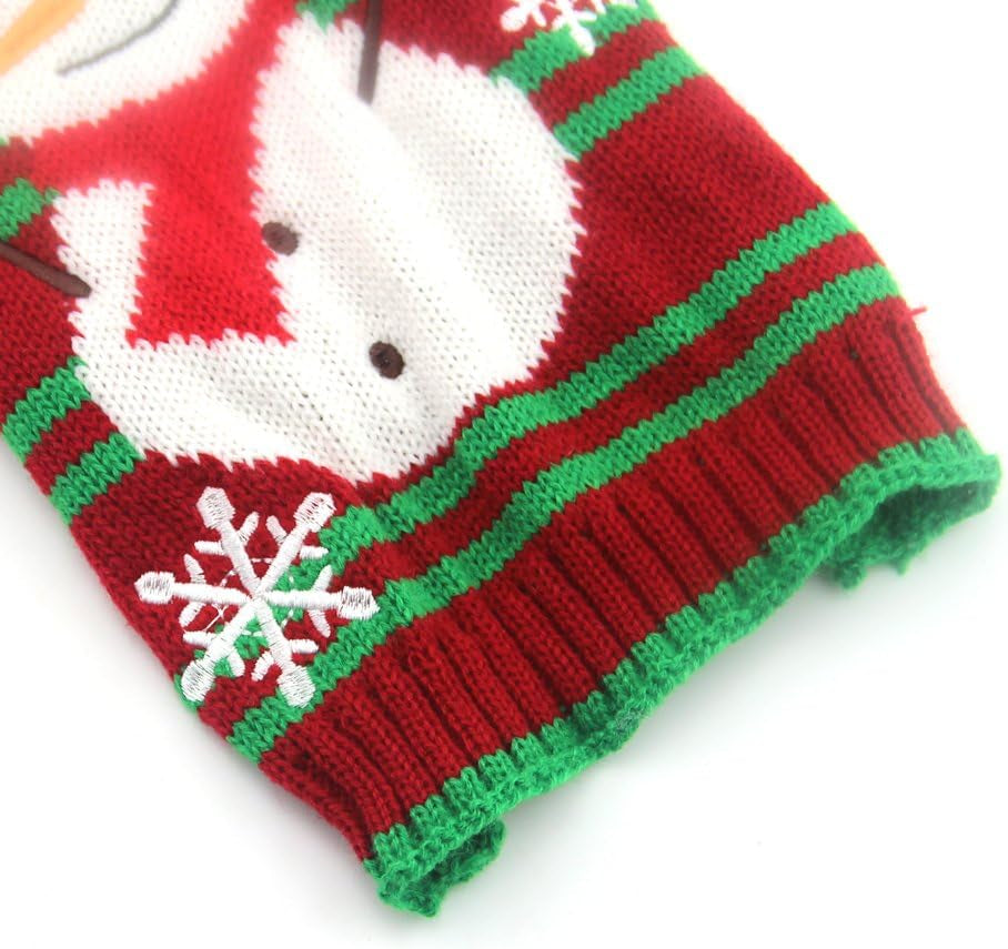 Dog Ugly Christmas Sweater Xmas Sweater Dog Christmas Snowman Sweater Cat Ugly Christmas Sweater for Cat Dog(Snowman, S)