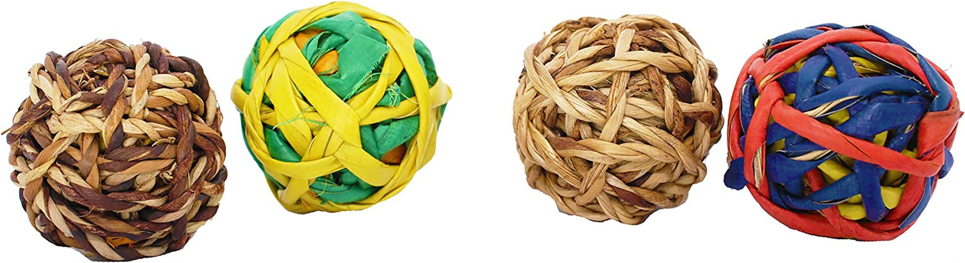 Natural String 2" Ball, Parrot Foot Talon Chew Cage Toy, Amazon, African Grey, Pionus, and Similar