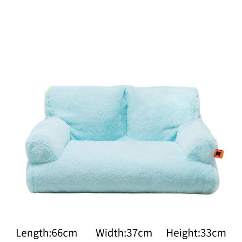 "Ultimate Comfort and Style: Premium Fur Pet Sofa Bed for Your Beloved Cat or Dog - Perfect for Summertime Relaxation!"