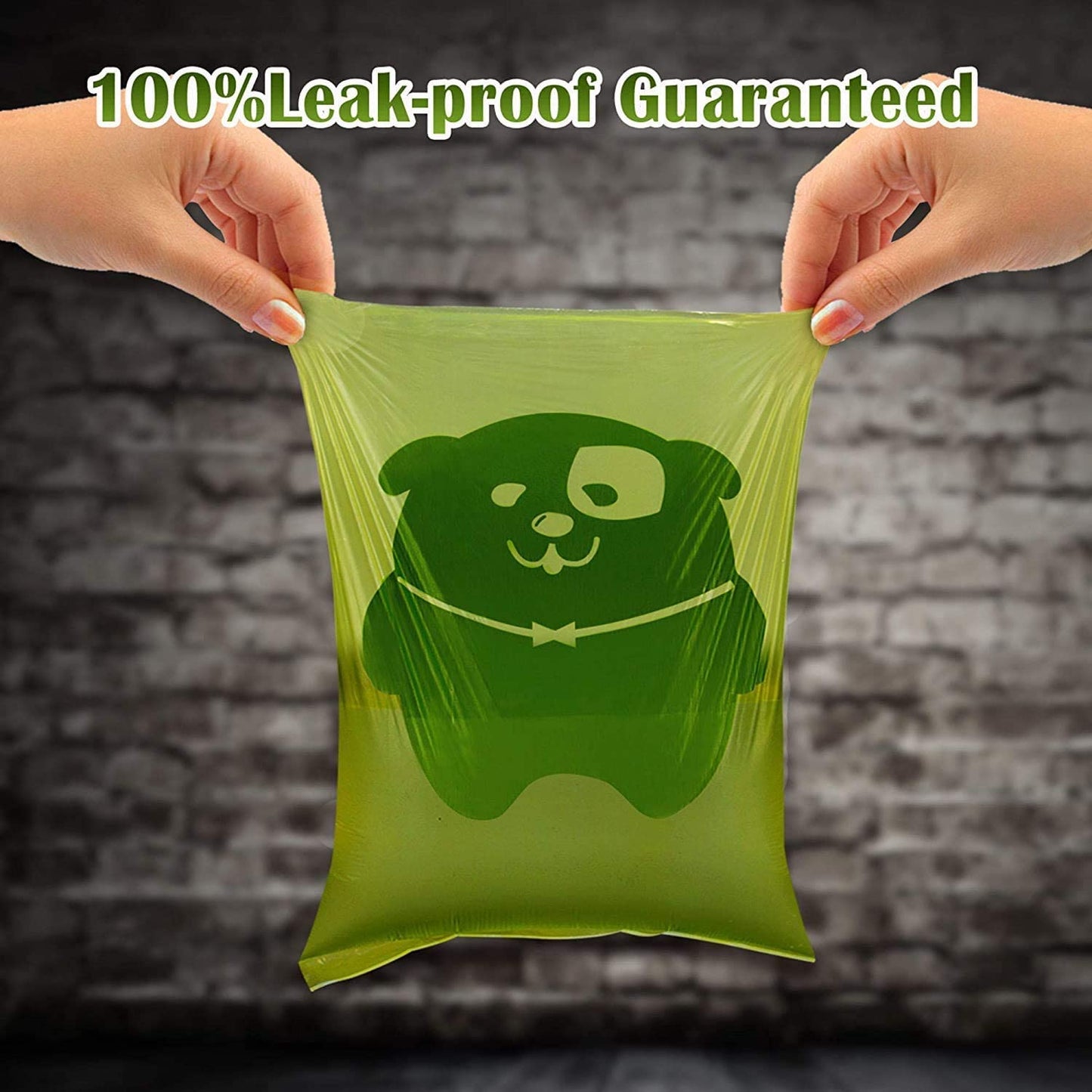 Dog Poop Bag Dispenser with Flashlight - Doggy Bag Holder, Leak-Proof Puppy Poop Bags, Extra Thick Strong Doggie Bags for Poop (120 Bags)