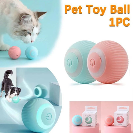 Smart Electric Cat Ball Toys Automatic Rolling Cat Toys for Cats Training Self-Moving Kitten Toys for Indoor Interactive Playing