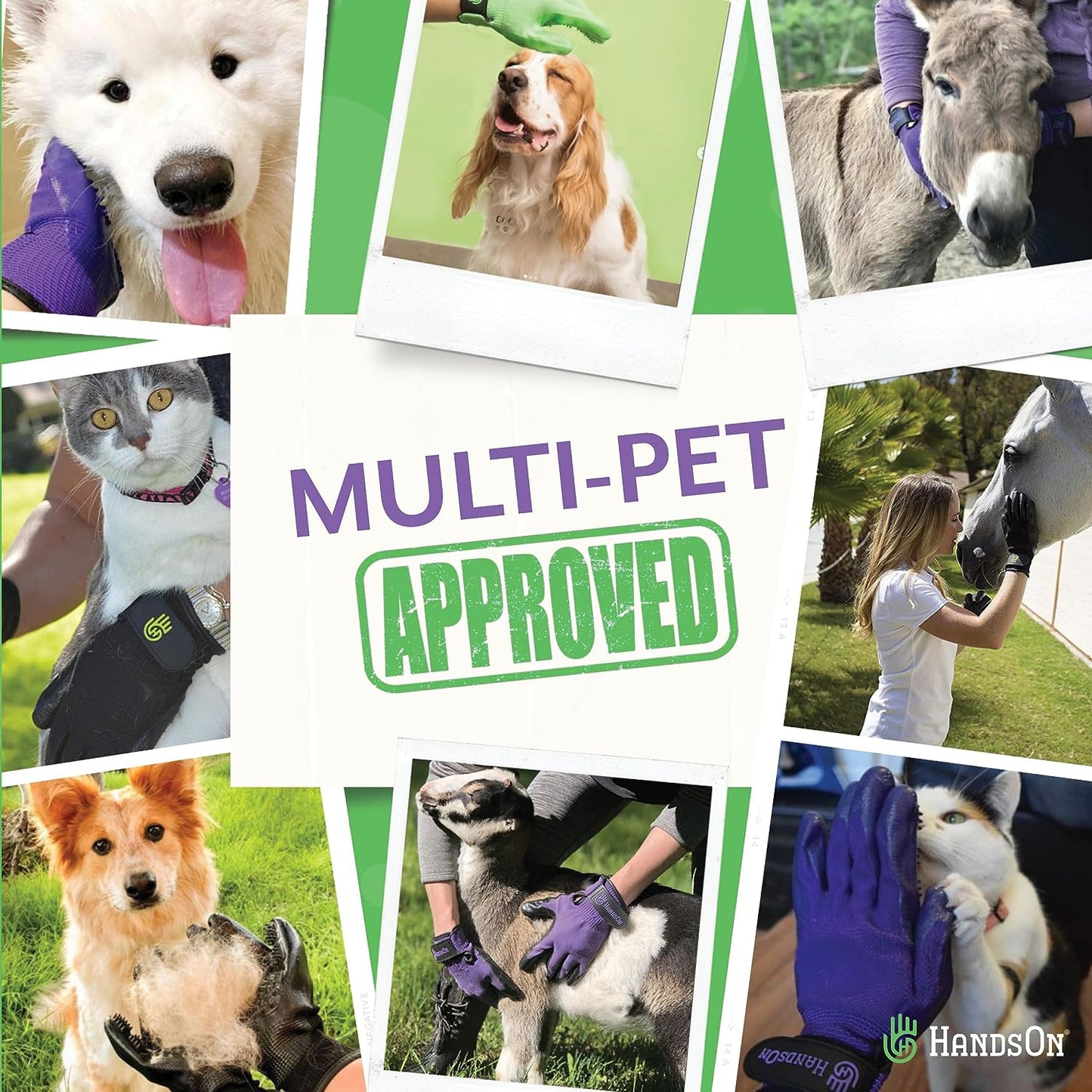 Pet Grooming Gloves - Patented #1 Ranked, Award Winning Shedding, Bathing, & Hair Remover Gloves - Gentle Brush for Cats, Dogs, and Horses