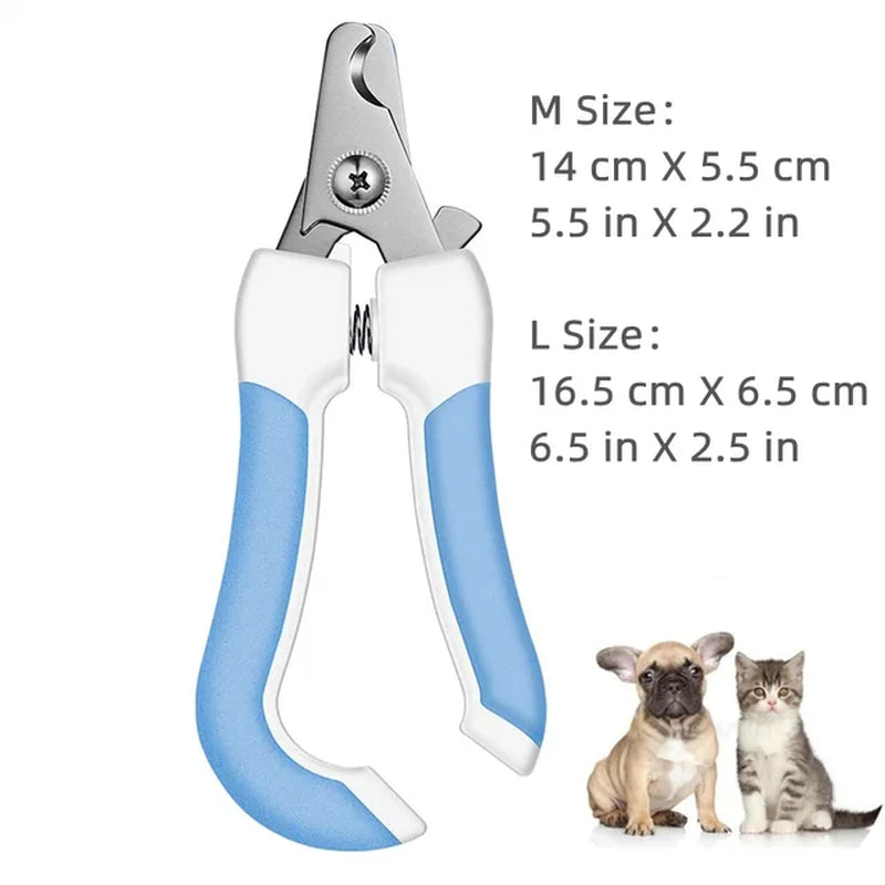 Professional Pet Nail Clipper with Safety Guard Stainless Steel Scissors Cat Dog for Claw Care Grooming Supplies Size Fits