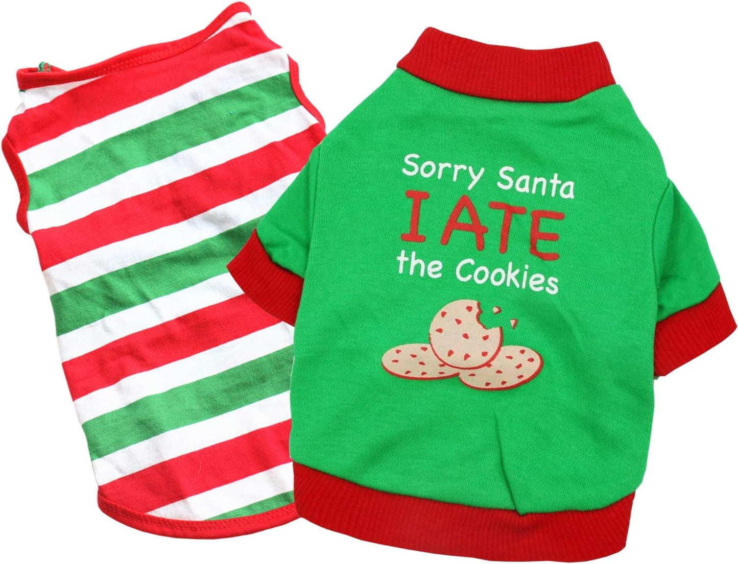 Christmas Clothes for Dogs - Dog Christmas Costume Pet Warm Soft 100% Cotton T-Shirts - Festive Christmas Themed Dog Sweaters for Dogs and Cats, Autumn & Winter (M)