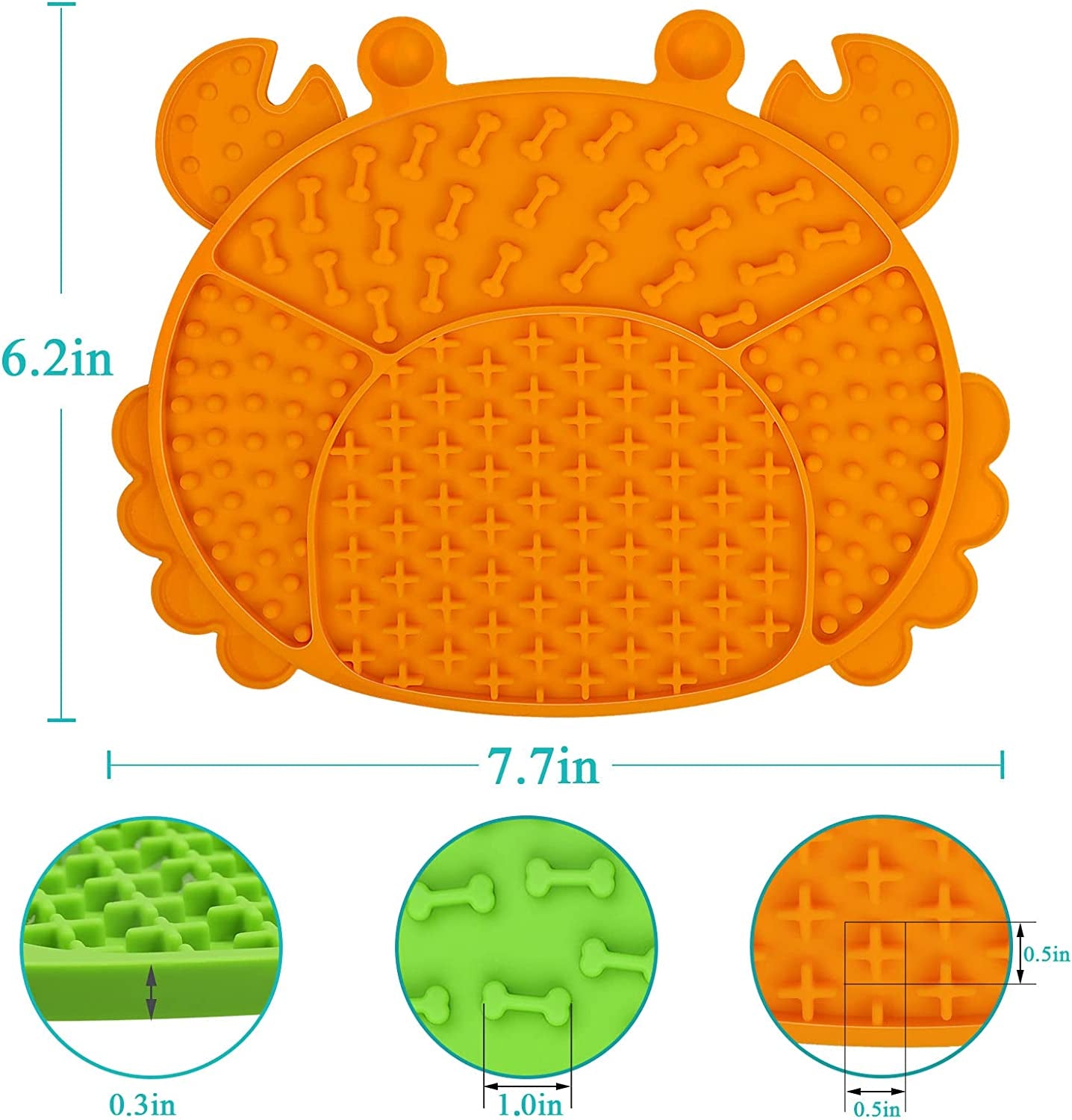 Licking Mat for Dogs Cats 2 Pack Dog Lick Mats, Pet Calming Lick Pads, Boredom & Anxiety Reducer Slow Feeder Lick Mats, Dog Treat Mat Perfect for Peanut Butter