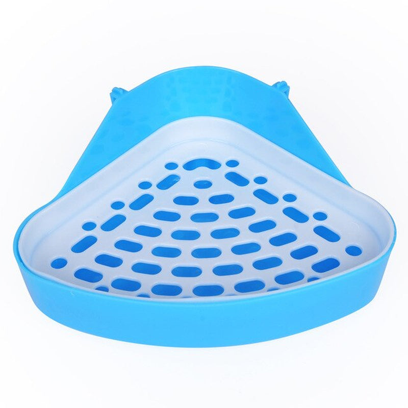 Practical Pet Cat Rabbit Pee Toilet Small Animals Hamster Guinea Pig Litter Tray Corner Pet Training Tray Free Shipping