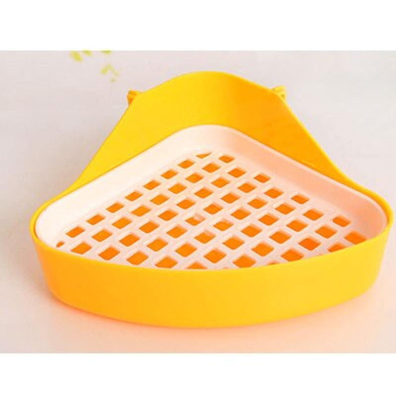 Practical Pet Cat Rabbit Pee Toilet Small Animals Hamster Guinea Pig Litter Tray Corner Pet Training Tray Free Shipping