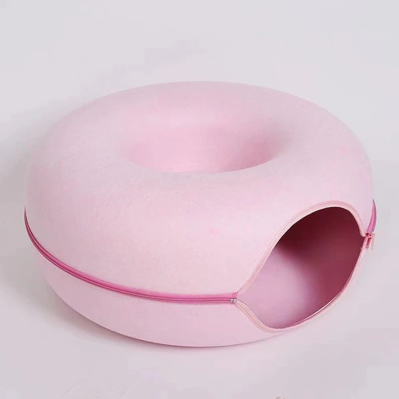 Felt Pet Cat House Cat Tunnel Bed Cats Interactive Toys Funny Kitten Large Cat Exercising Toy Removable Pet Products Cat Villa