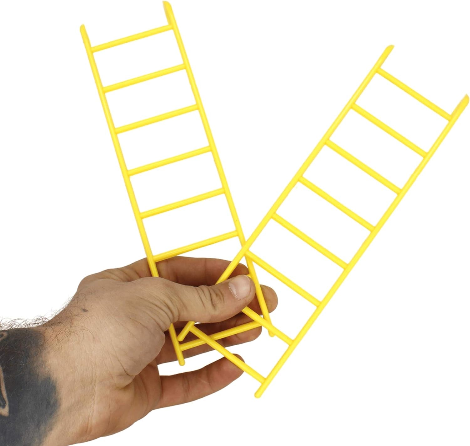 Bird Ladder Yellow Plastic 2 pack  Colorful Classic Parrot Parrotlet Quaker Dove