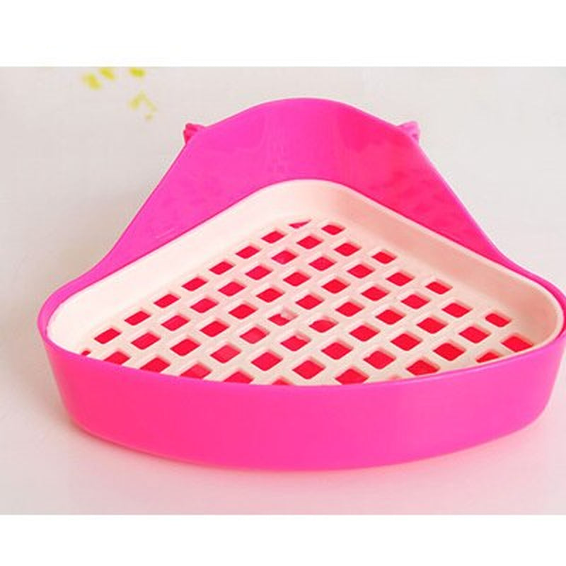 Practical Pet Cat Rabbit Pee Toilet Small Animals Hamster Guinea Pig Litter Tray Corner Pet Training Tray Free Shipping