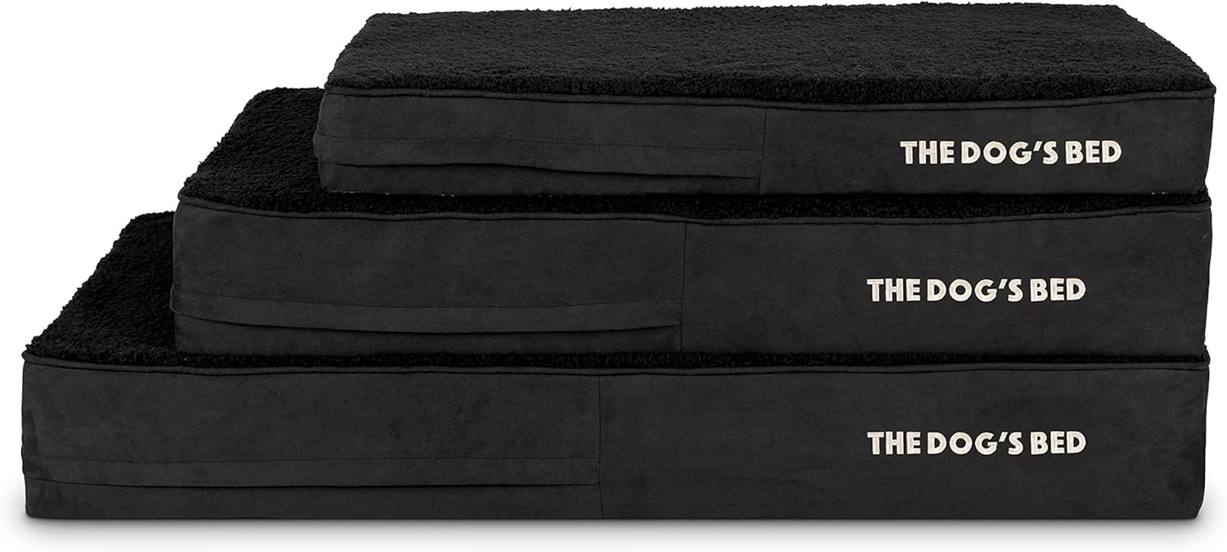 The Dog’S Bed Orthopedic Memory Foam Dog Bed, XL Black Plush, Pain Relief for Arthritis, Hip & Elbow Dysplasia, Post Surgery, Lameness, Supportive, Calming, Waterproof Washable Cover