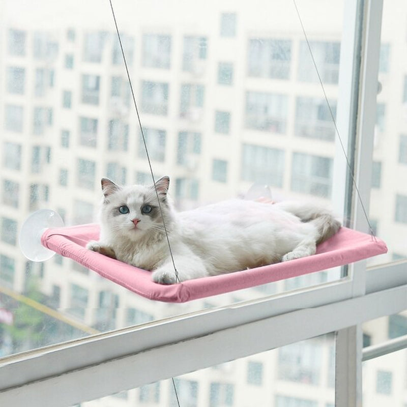 Cat Hammock Hanging Cat Bed Window Pet Bed for Cats Small Dogs Sunny Window Seat Mount with Blanket Bearing 20Kg Pet Accessories