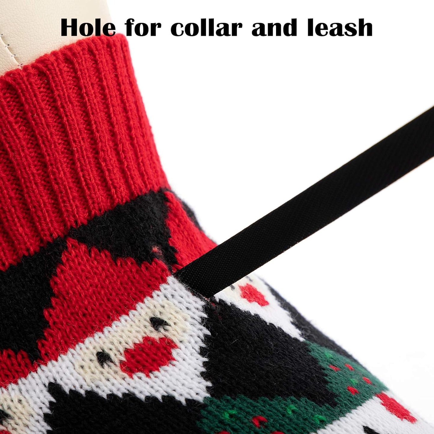Medium Puppy Dog Cat Black and Red Knitwear Sweater for Dogs and Cats Soft Fleece Coat Vest Warm Dogs Shirt Winter Cold Weather Pet Clothes