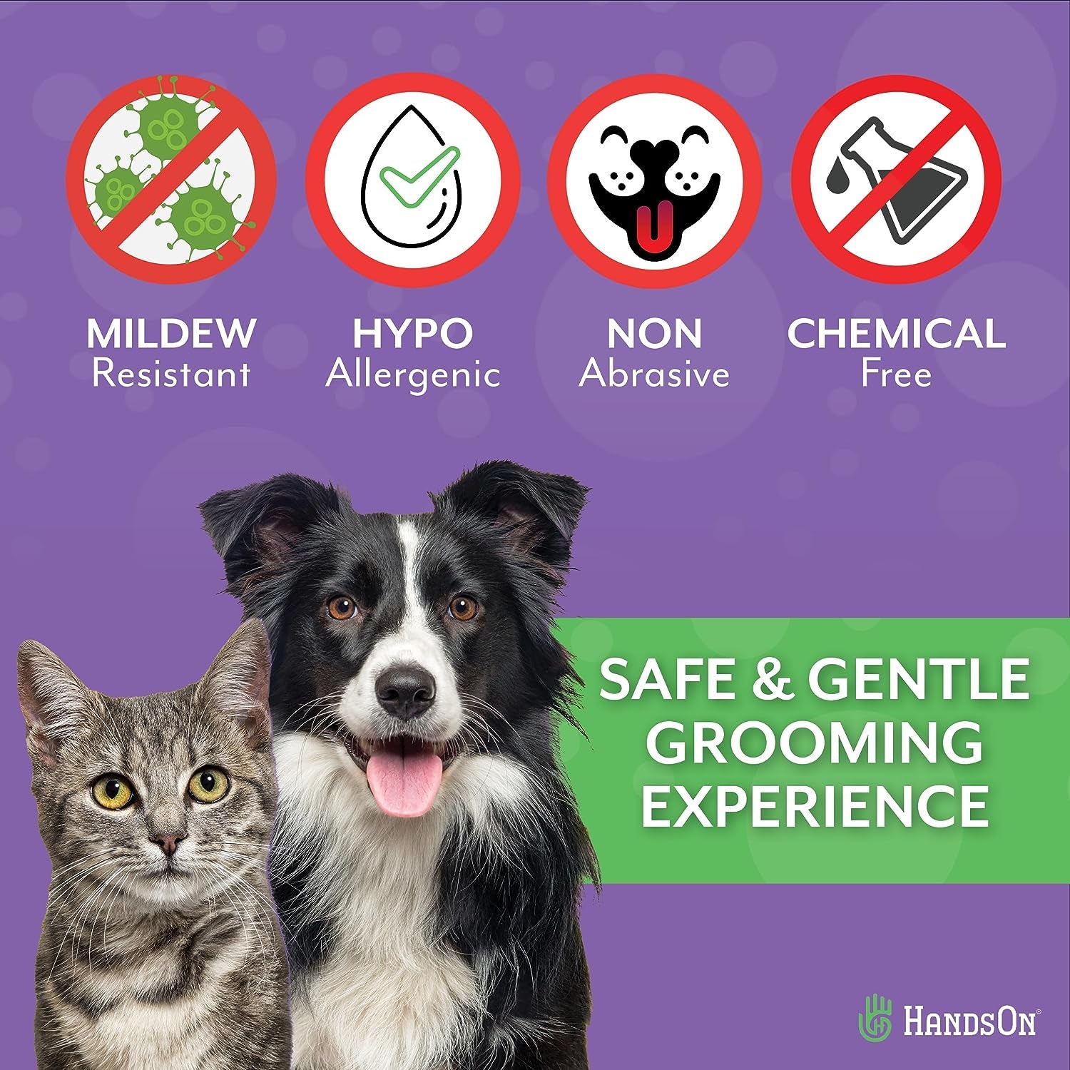 Pet Grooming Gloves - Patented #1 Ranked, Award Winning Shedding, Bathing, & Hair Remover Gloves - Gentle Brush for Cats, Dogs, and Horses