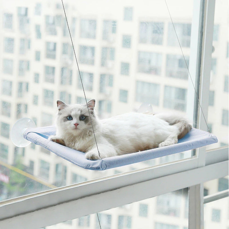 Cat Hammock Hanging Cat Bed Window Pet Bed for Cats Small Dogs Sunny Window Seat Mount with Blanket Bearing 20Kg Pet Accessories