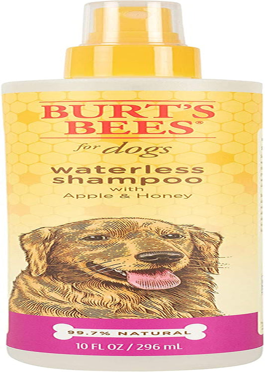 Natural Waterless Dog Shampoo Spray with Apple and Honey, Dry Shampoo for Dogs and Puppies, for Large and Smelly Dogs, Sulfate & Paraben Free, Ph Balanced, Made in USA - 10 Oz