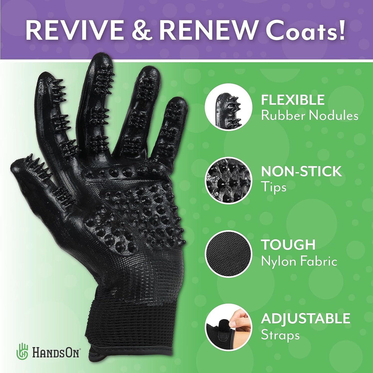 Pet Grooming Gloves - Patented #1 Ranked, Award Winning Shedding, Bathing, & Hair Remover Gloves - Gentle Brush for Cats, Dogs, and Horses
