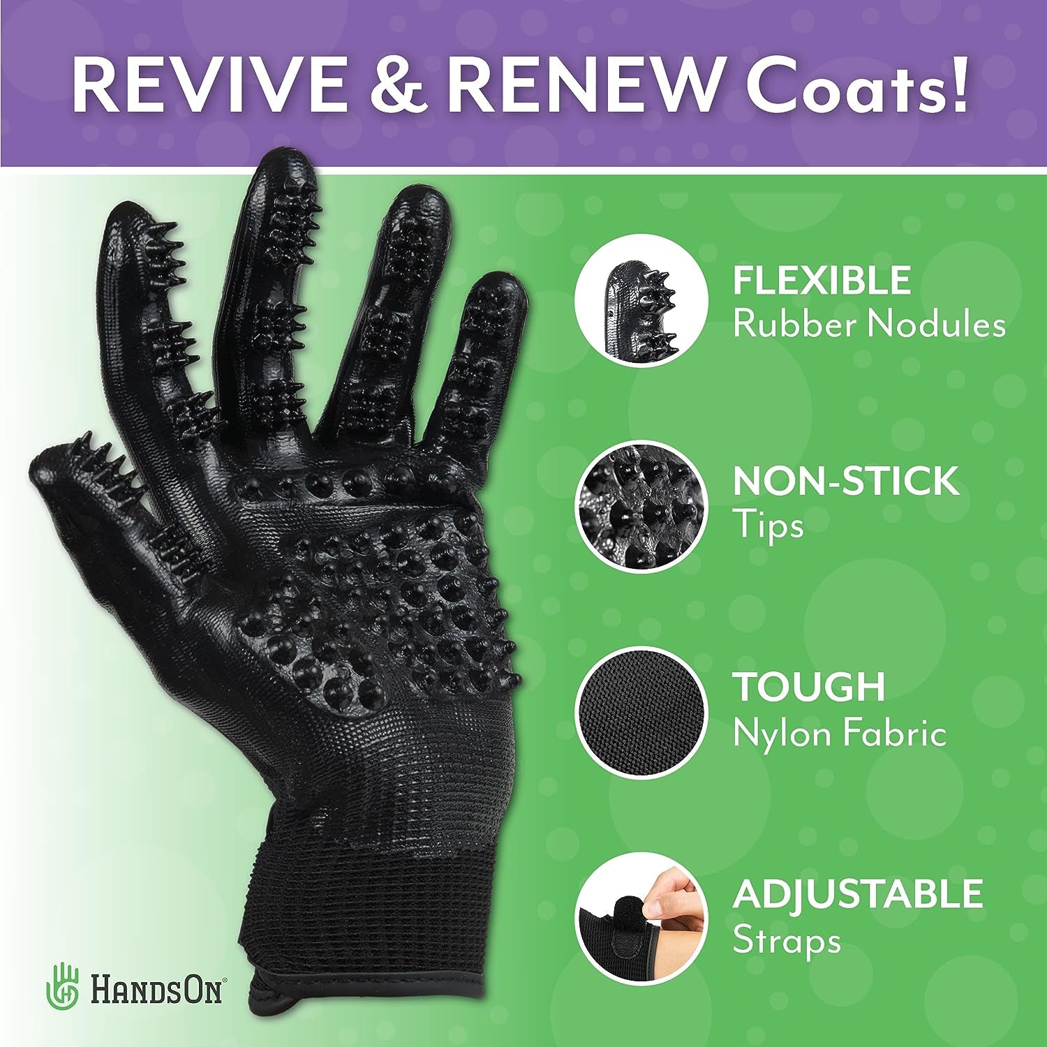 Pet Grooming Gloves - Patented #1 Ranked, Award Winning Shedding, Bathing, & Hair Remover Gloves - Gentle Brush for Cats, Dogs, and Horses