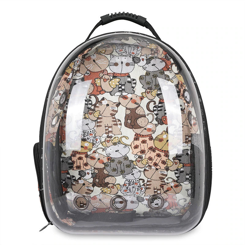 Luxury Dog Transportation Carrying Bag Dogs Backpack Transparent Carrier with a Window for Cat Pet Products Travel Bag Pet Cage