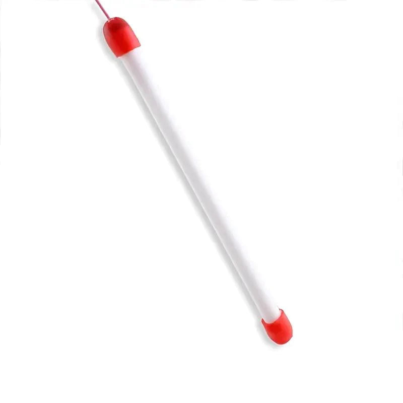 Cat Teaser Toy - Interactive Fishing Pole Toy with Bell for Indoor Cats to Play and Exercise