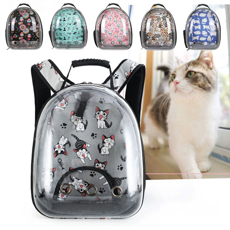 Luxury Dog Transportation Carrying Bag Dogs Backpack Transparent Carrier with a Window for Cat Pet Products Travel Bag Pet Cage
