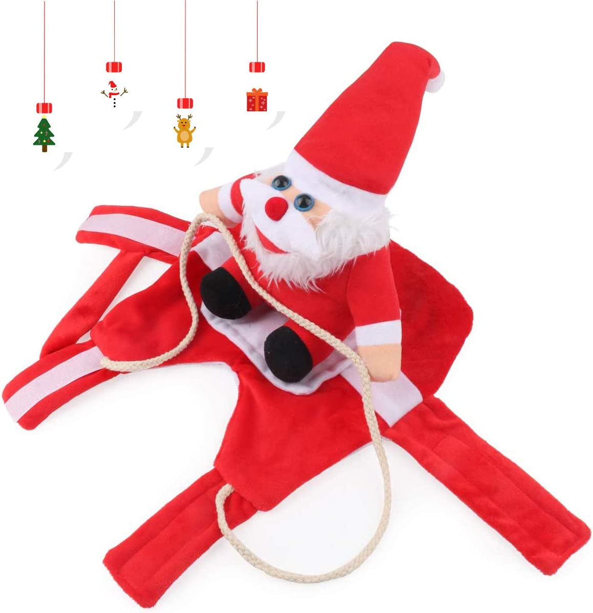 Large Clearance Christmas Dog Costume: Funny Santa Claus Outfit for Pets, Perfect for Holiday Parties and Halloween Dress-Up