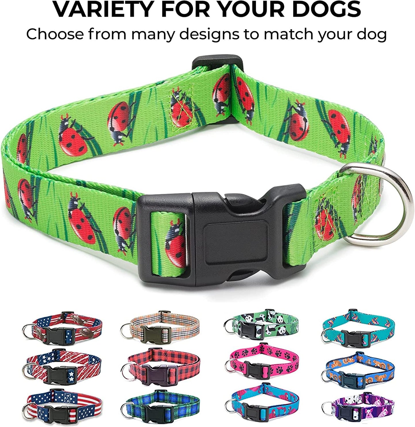 American Flag Dog Collar in 5 Different Sizes Weathered (Small)