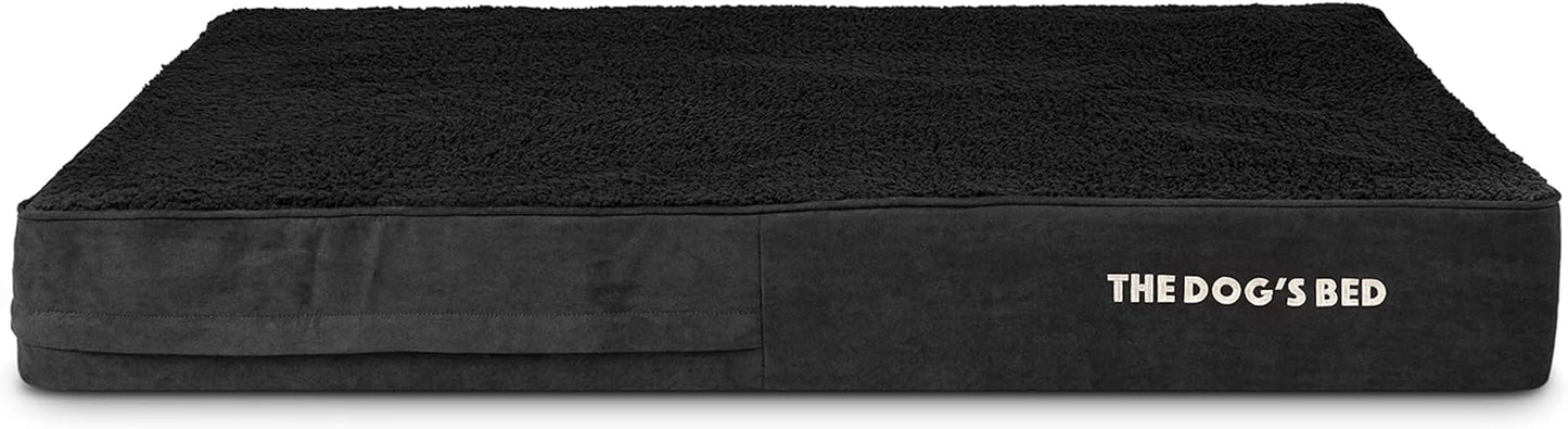 The Dog’S Bed Orthopedic Memory Foam Dog Bed, XL Black Plush, Pain Relief for Arthritis, Hip & Elbow Dysplasia, Post Surgery, Lameness, Supportive, Calming, Waterproof Washable Cover