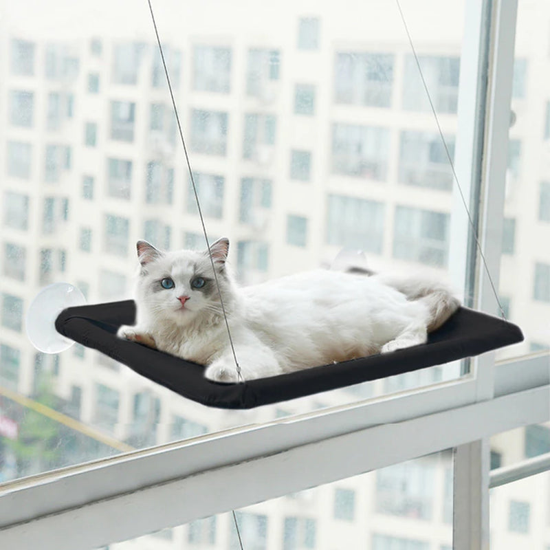 Cat Hammock Hanging Cat Bed Window Pet Bed for Cats Small Dogs Sunny Window Seat Mount with Blanket Bearing 20Kg Pet Accessories