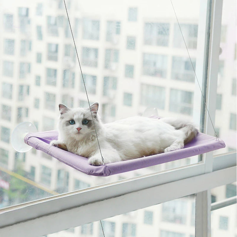 Cat Hammock Hanging Cat Bed Window Pet Bed for Cats Small Dogs Sunny Window Seat Mount with Blanket Bearing 20Kg Pet Accessories