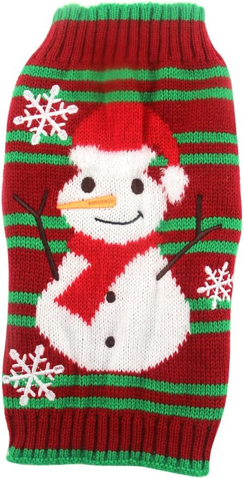 Dog Ugly Christmas Sweater Xmas Sweater Dog Christmas Snowman Sweater Cat Ugly Christmas Sweater for Cat Dog(Snowman, S)