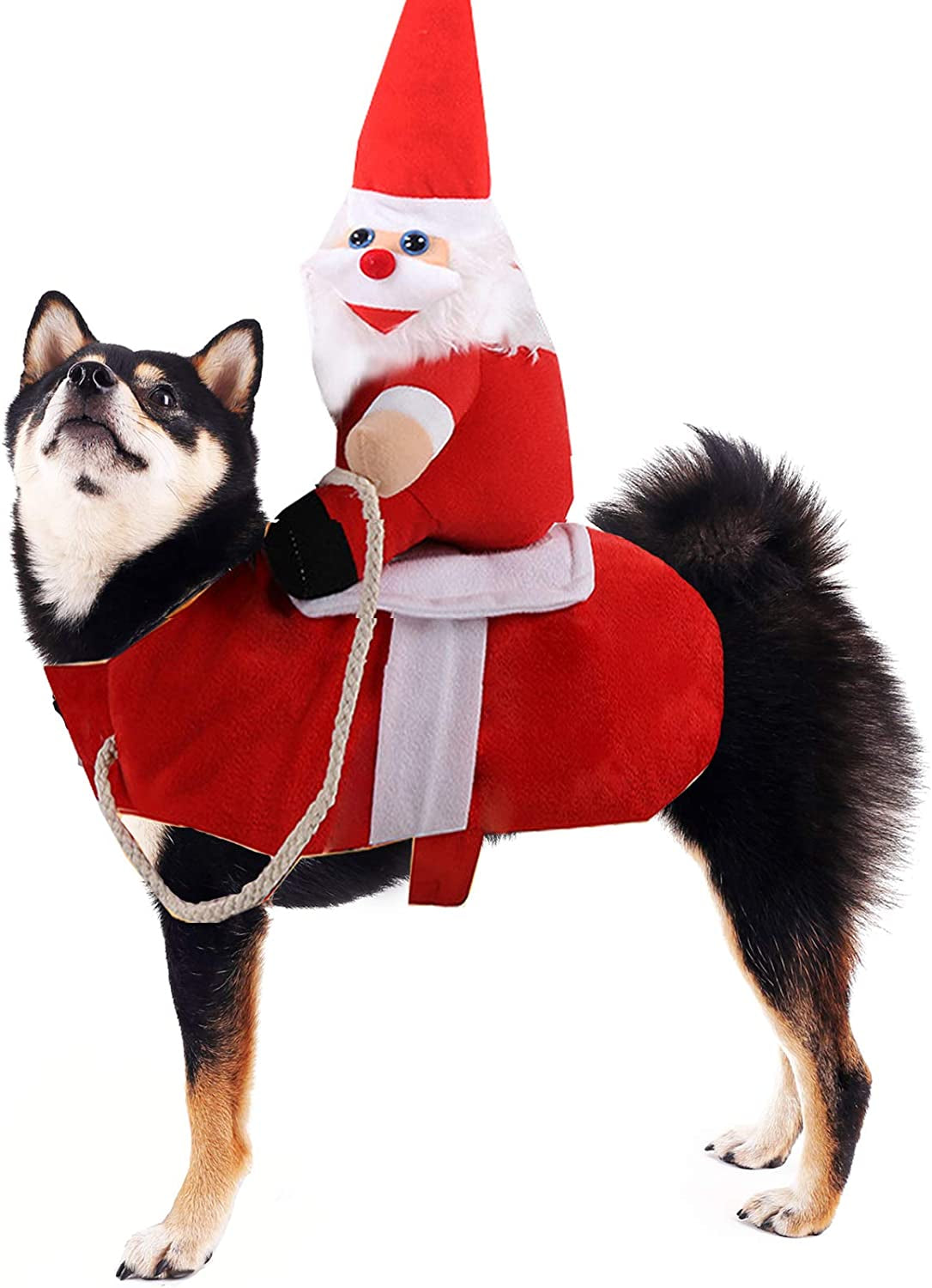 Large Clearance Christmas Dog Costume: Funny Santa Claus Outfit for Pets, Perfect for Holiday Parties and Halloween Dress-Up