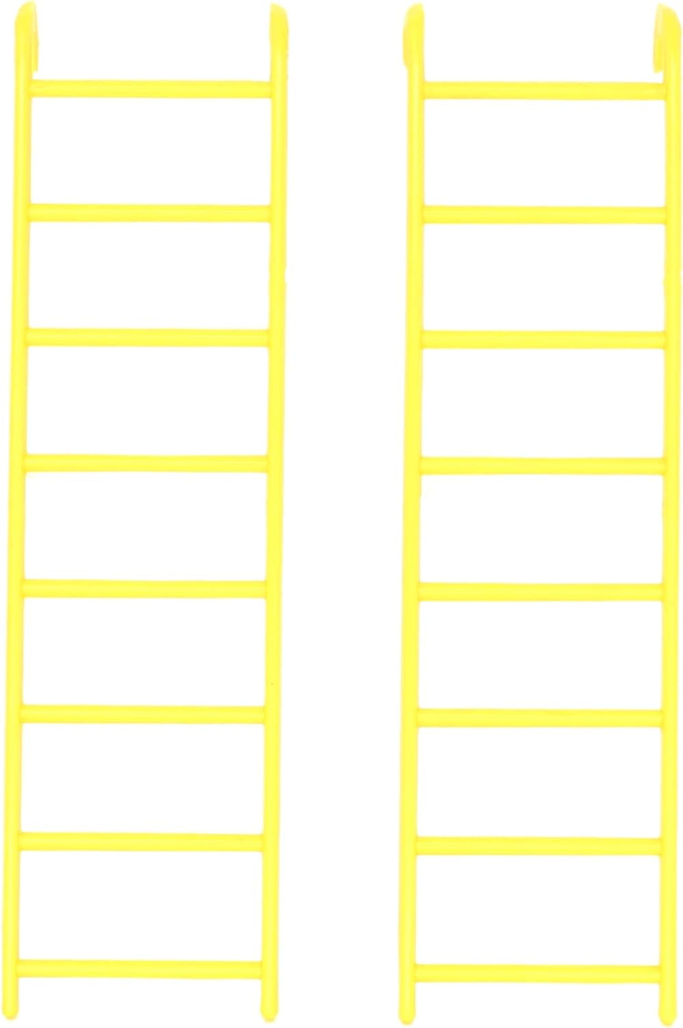 Bird Ladder Yellow Plastic 2 pack  Colorful Classic Parrot Parrotlet Quaker Dove