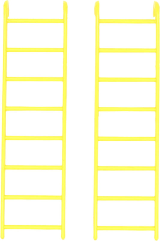 Bird Ladder Yellow Plastic 2 pack  Colorful Classic Parrot Parrotlet Quaker Dove