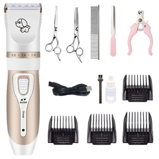 Dog Clipper Dog Hair Clippers Grooming (Pet/Cat/Dog/Rabbit) Haircut Trimmer Shaver Set Pets Cordless Rechargeable Professional