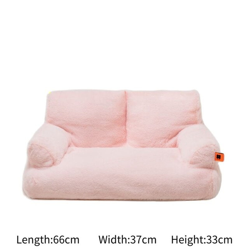 "Ultimate Comfort and Style: Premium Fur Pet Sofa Bed for Your Beloved Cat or Dog - Perfect for Summertime Relaxation!"