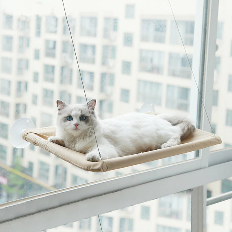 Cat Hammock Hanging Cat Bed Window Pet Bed for Cats Small Dogs Sunny Window Seat Mount with Blanket Bearing 20Kg Pet Accessories