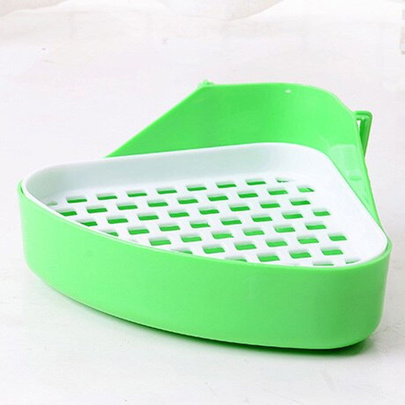 Practical Pet Cat Rabbit Pee Toilet Small Animals Hamster Guinea Pig Litter Tray Corner Pet Training Tray Free Shipping