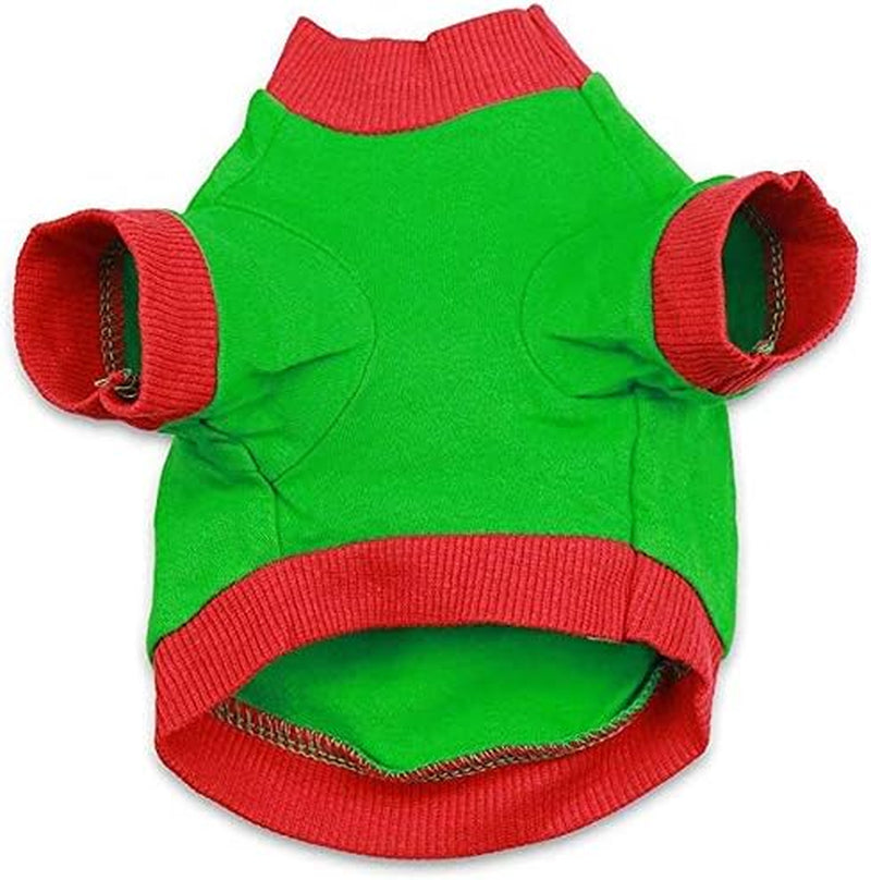 Christmas Clothes for Dogs - Dog Christmas Costume Pet Warm Soft 100% Cotton T-Shirts - Festive Christmas Themed Dog Sweaters for Dogs and Cats, Autumn & Winter (M)